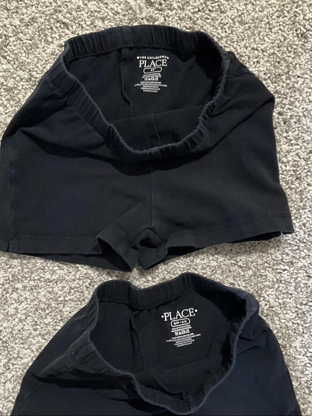 The Children's Place Black Kids Stretch Cotton Shorts - Set of 2